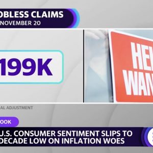 Weekly jobless claims reach lowest since 1969; US core PCE rises to 4.1% YOY in October