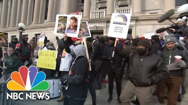 Protesters Gather Outside Courthouse Awaiting Verdict In Rittenhouse Trial