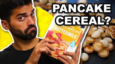 How To Make TikTok Pancake Cereal | What's Trending | Trend Trials