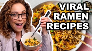 Making and Trying Viral TikTok Ramen Recipes | What's Trending | Trend Trials