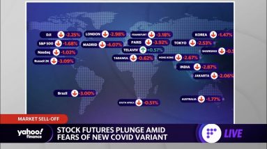 Stocks down after discovery of new COVID-19 variant