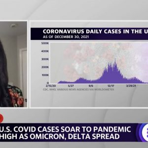 U.S. COVID-19 cases skyrocket to pandemic high as Omicron and Delta spread