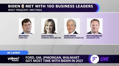 Ford, GM, JPMorgan, Walmart: The CEOs that met with Biden the most in 2021