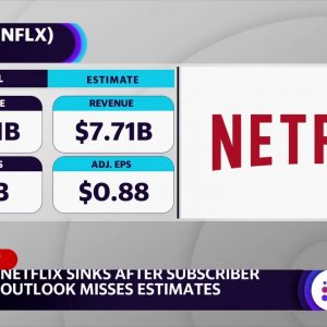 Netflix stock sinks after subscriber outlook misses expectations