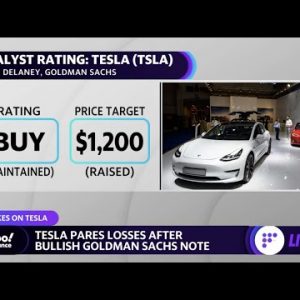 Tesla stock pares losses on bullish Goldman Sachs note