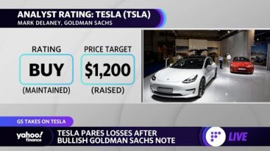 Tesla stock pares losses on bullish Goldman Sachs note