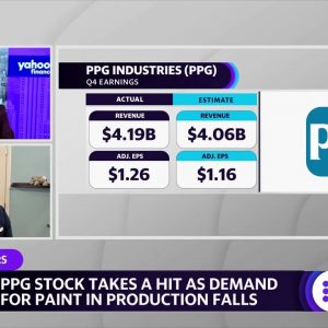 PPG stock falls on lower paint demand, CSX shares drop despite earnings beat