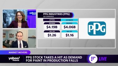 PPG stock falls on lower paint demand, CSX shares drop despite earnings beat