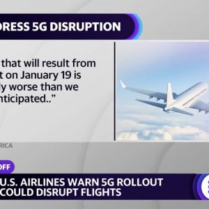 U.S. airlines warn that 5G rollout could disrupt flights